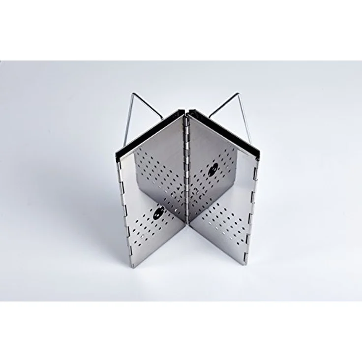 McBrikett KLAPPKAMIN, faltbarer Anzündkamin aus Edelstahl mit Tragetasche – Bild 4