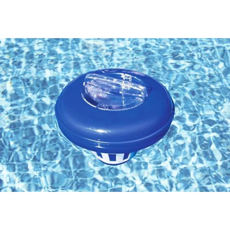 Bestway Flowclear Dosierschwimmer, 16,5 cm Ø, Blau Weiß, für Tabletten bis Ø 7,6 cm, präzise Dosierfunktion für kristallklares Poolwasser – Bild 3