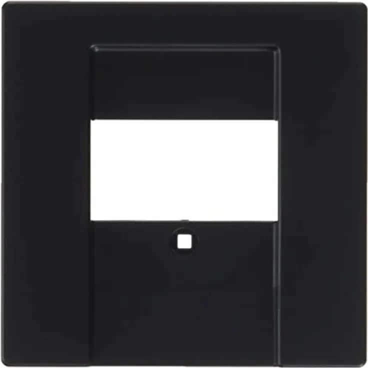 Busch-Jaeger 1766-885 Zentralscheibe Schwarz Matt, Kunststoff (lackiert), für Plattform 63-Serie, integrierte Telekommunikations- und Lautsprecheranschlüsse