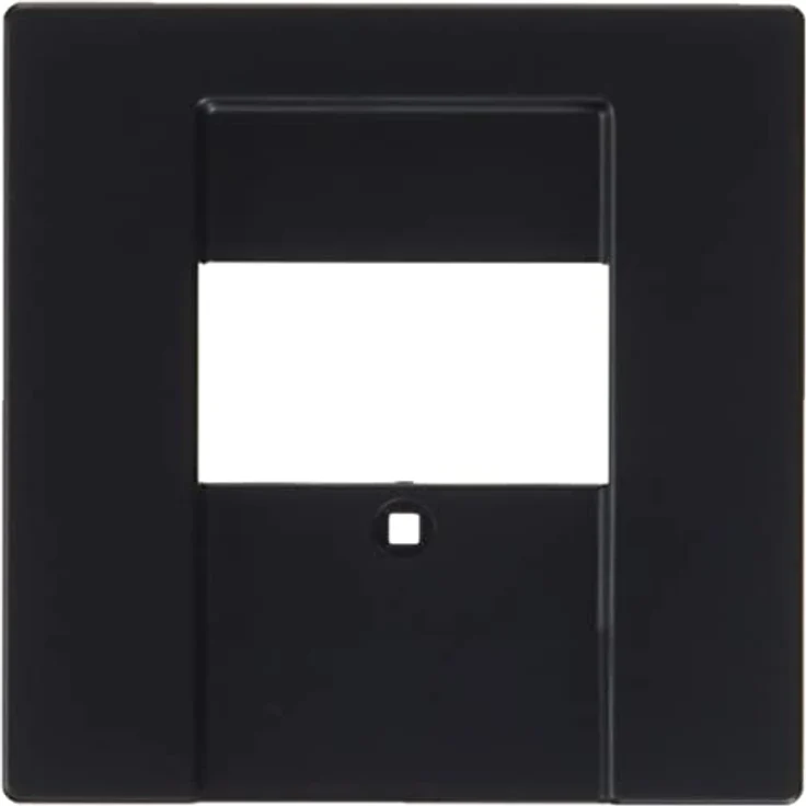 Busch-Jaeger 1766-885 Zentralscheibe Schwarz Matt, Kunststoff (lackiert), für Plattform 63-Serie, integrierte Telekommunikations- und Lautsprecheranschlüsse – Bild 1