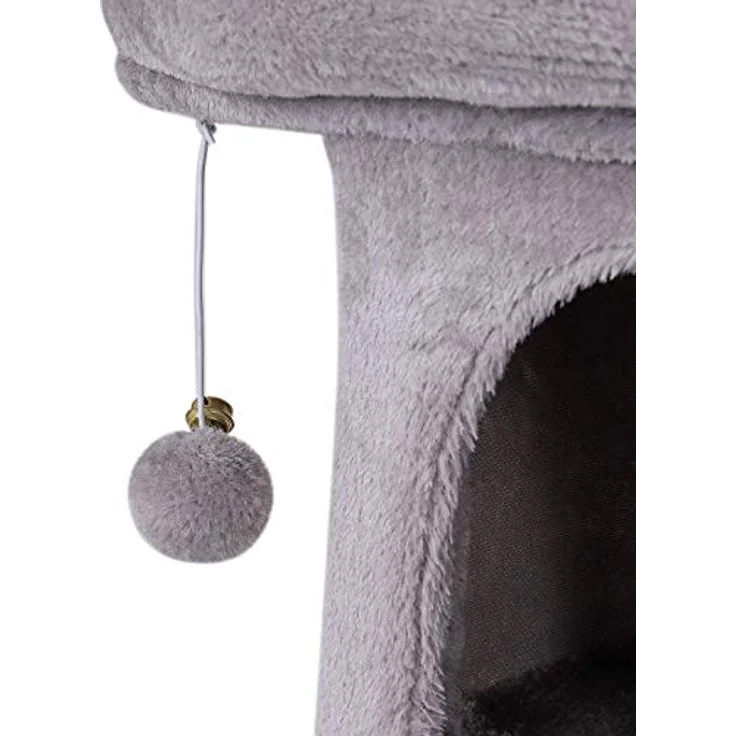 lionto Kratzbaum Kletterbaum Katzenkratzbaum Katzenbaum Höhe 60 cm, hellgrau – Bild 4