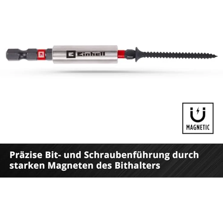 Einhell M-CASE 39-tlg. Impact-Bit-Set, 32 schlagfeste 25-mm-Bits und 50-mm-Bits, inkl. magnetischem Bithalter und Steckschlüsseln aus S2 Stahl – Bild 6