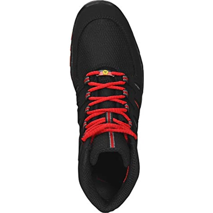 ELTEN Sicherheitsschuhe MADDOX black-red Mid ESD S3, Herren, Textil, Stahlkappe, leicht, sportlich, Schwarz/Rot, Größe: 44 – Bild 5