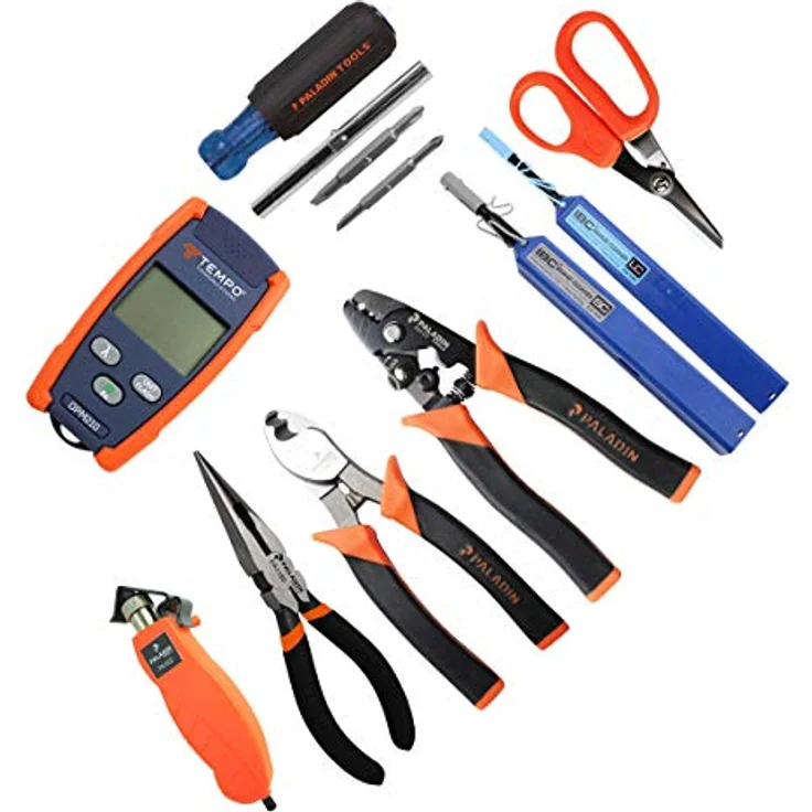 Tempo Communications Fibertoolkit Pro Plus FTK-PP, Zangen-Set für Glasfasertechnik mit verschiedenen Werkzeugen und Mikro-OPM (330 mm) – Bild 5
