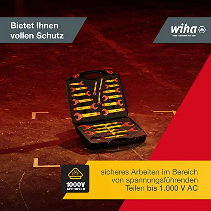 Wiha Einmaul-Gabelschlüssel Set isoliert, 21-tlg. 6-32 mm, für sicheres Arbeiten bis 1.000 V AC – Bild 3