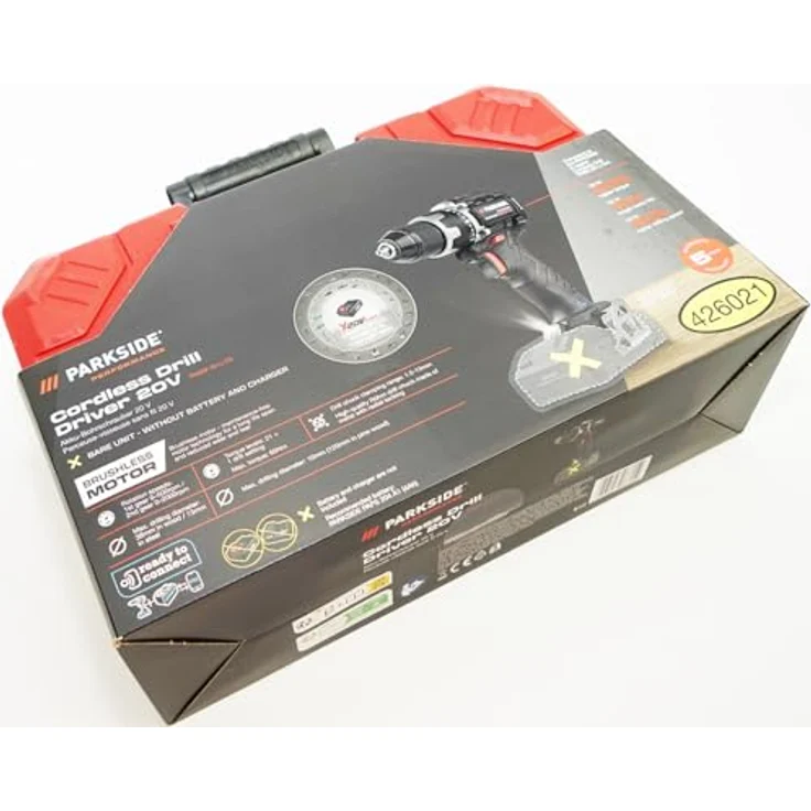 PARKSIDE PERFORMANCE® Akku-Bohrschrauber 20 V PABSP 20 Li C3, inkl. Akku (2Ah) und Ladegerät (2,4A) 1 Stück, 20 V, max. 2000,00 U/min - Bürstenloser Motor, Bluetooth-Funktion, 2-Gang-Getriebe, LED-Arbeitslicht – Bild 5