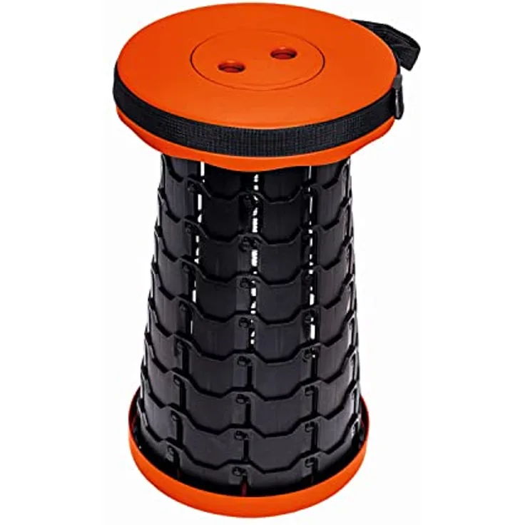 AVit AV00010 Zusammenklappbarer Teleskop-Hocker | Höhenverstellbar 6-46 cm | Tragbar bis 200 kg | Rutschfester Boden | Ideal für Handwerker