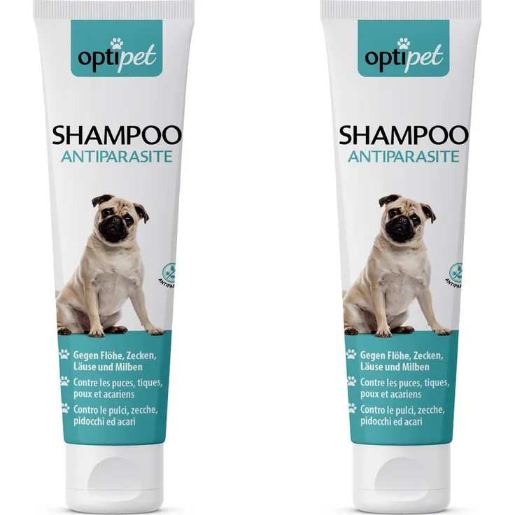 OptiPet Anti-Parasiten Shampoo für Hunde, 500 ml, Sofort abweisende Wirkung gegen Flöhe, Zecken, Läuse und Milben in allen Entwicklungsstadien