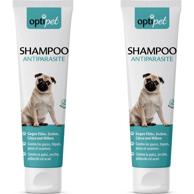 OptiPet Anti-Parasiten Shampoo für Hunde, 500 ml, Sofort abweisende Wirkung gegen Flöhe, Zecken, Läuse und Milben in allen Entwicklungsstadien