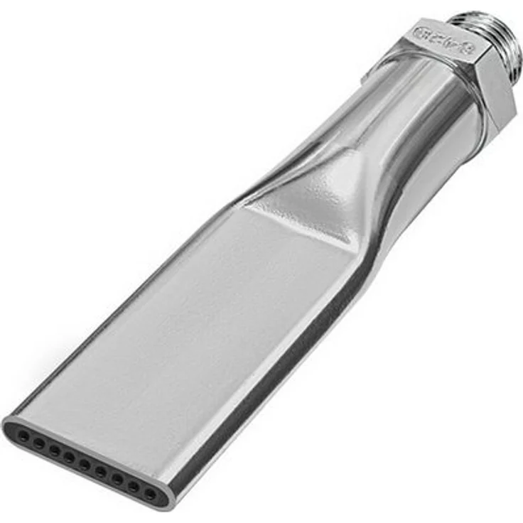 RIEGLER Ausblaspistole, Lärmarme Flachdüse G 1/4 AG, Messing vernickelt, Düsenbreite 21,5 mm, Länge 100 mm
