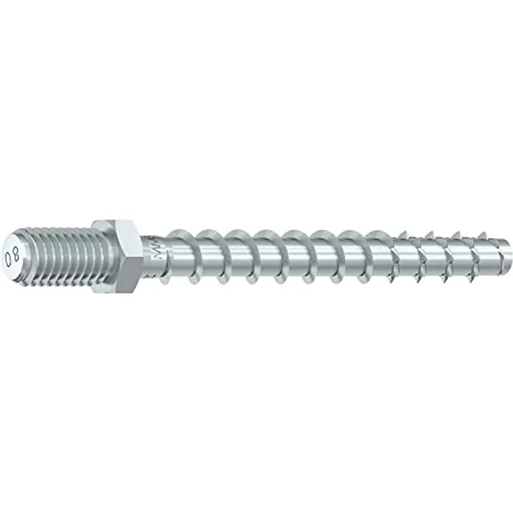 Heco MULTI-MONTI®-plus, Befestigungsanker mit 6 mm Durchmesser, 55 mm Länge, 100 Stück, verzahnte Funktionsspitze, galZn 3 farblos