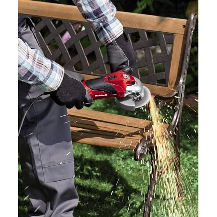 Einhell Winkelschleifer TE-AG 125 (1100 W, Scheibe Ø 125 mm, Konstantelektronik, Schutzhaube, Schlüssel im verstellbaren Zusatzhandgriff, ohne Trennscheibe) – Bild 2