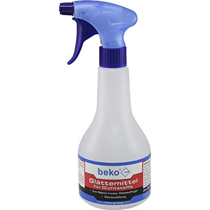 beko Glättemittel für Dichtstoffe, gebrauchsfertig 500 ml Sprühflasche, lösemittelfrei, schnelle Aushärtung, vielseitig einsetzbar, rückstandslos abwaschbar