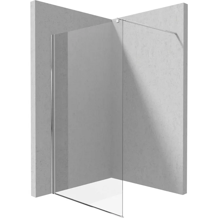 DEANTE Walk In Duschwand Kerria Plus, 140 cm, Chrom mit A TOTALWeiß Glas KTS_034P