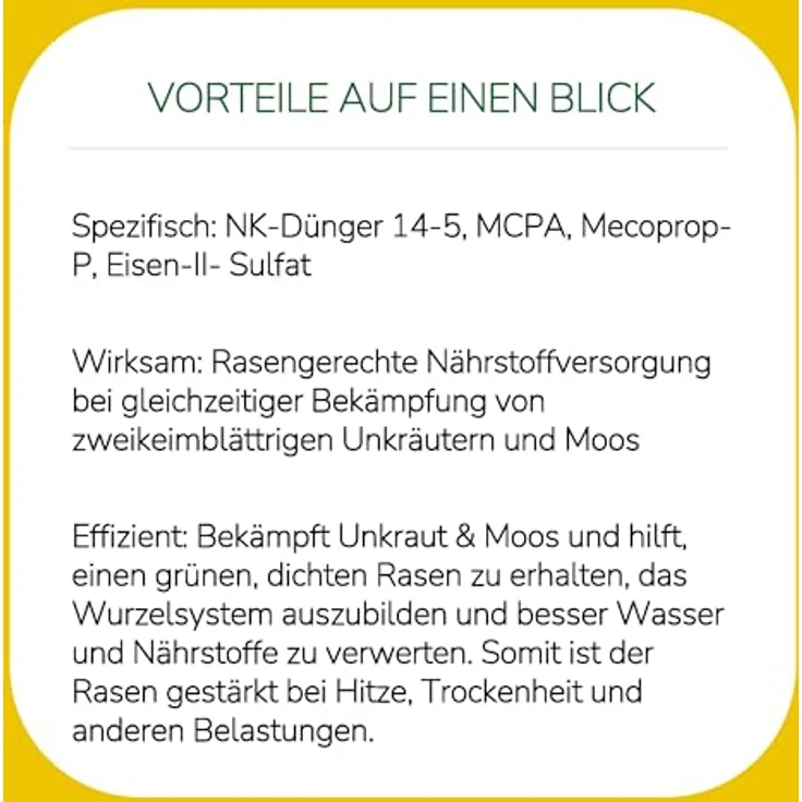 Substral 3in1 Komplettrasendünger, 14 kg für 400m² Rasenfläche, mit Unkraut- und Moosvernichter, spezielle Nährstoffformel für optimale Rasenpflege – Bild 5