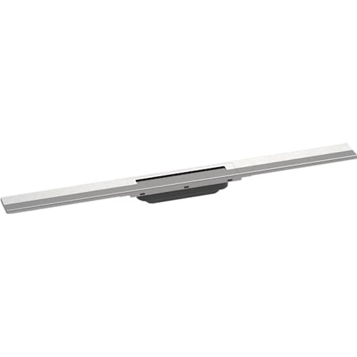 hansgrohe Fertigset Duschrinne RainDrain Flex, Abflussrinne 800mm, höhenverstellbar und kürzbar, Edelstahl gebürstet – Bild 1