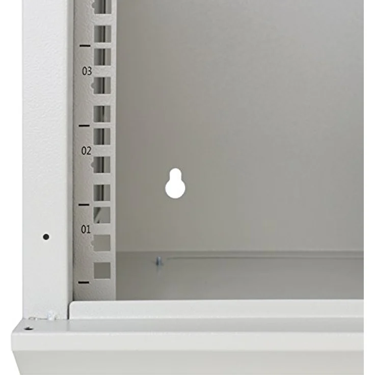 HMF 63309-07 Serverschrank 10 Zoll, 9 HE, Netzwerkschrank, 31,2 x 30 x 48,3 cm, lichtgrau – Bild 7