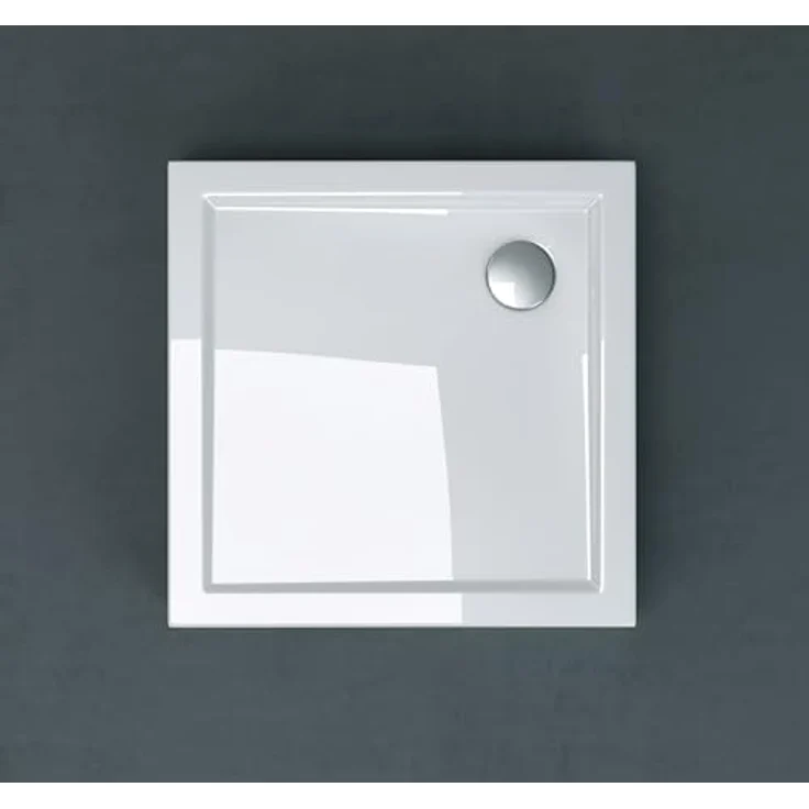 doporro Duschwanne Duschtasse Duschwanne Faro1H Acryl Weiß DIN-Anschlüsse, Quadratisch-ohne Ablaufgarnitur, Sanitäracryl – Bild 3