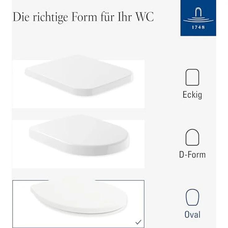 Villeroy & Boch Omnia classic WC-Sitz, Duroplast, Weiß, mit Edelstahl-Scharniere – Bild 6