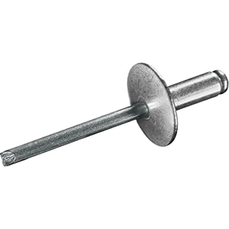 GOEBEL® - 250 x Blindniete Aluminium/Stahl (Ø x L) 5,0 x 10,0 mm mit Großkopf - Großkopf Niete - Popniete - STANDARD