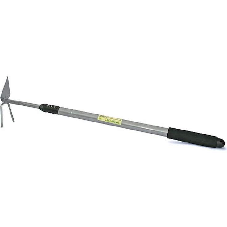 PROREGAL® Gartenhacke Flat-2-Zinken, teleskopierbarer Griff bis 105 cm, robuste Stahlkonstruktion