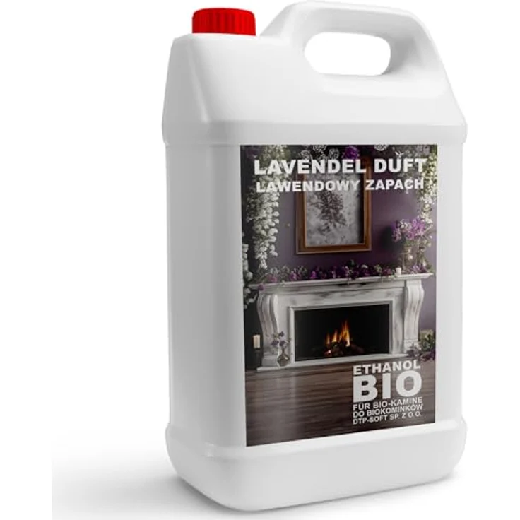 DTP-SOFT 4x5 Liter Bioethanol Premium 100% fürAlkohol für Kamin (LAVENDELDUFT, 20L) - Nachhaltige Produktion, Effiziente Verbrennung, Geprüfte Sicherheit, Frei von schädlichen Emissionen – Bild 3