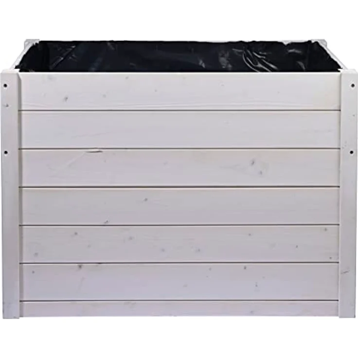 dobar Mähroboter-Garage, BxTxH: 79x73x56 cm, mit integriertem Pflanzkasten, weiß – Bild 3