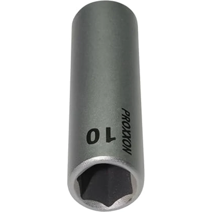 PROXXON INDUSTRIAL Bohrer- und Bitset 23778, 1/4'' Tiefbett-Steckschlüsseleinsatz aus CrV-Stahl, 10 mm, 50 mm Länge – Bild 3