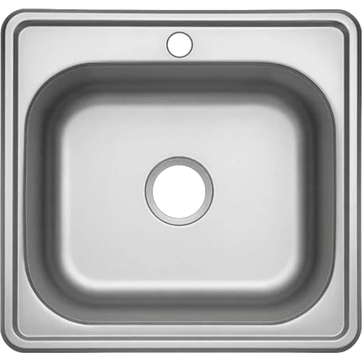 Faizee Möbel Edelstahlspüle 48x48 cm Hochwertig beidseitig Montierbar Küchenspüle Eckig Einbauedelstahlspüle Edelstahl Spülbecken f. Unterschränke ab 45 cm inkl. Siphon-Set – Bild 4