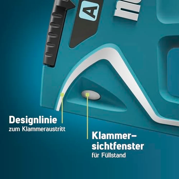 NOVUS Nagler Novus Tools J-15 Handtacker, 2-in-1 Tacker für Feindrahtklammern und Flachdrahtklammern von 4 - 10 mm, blau – Bild 3