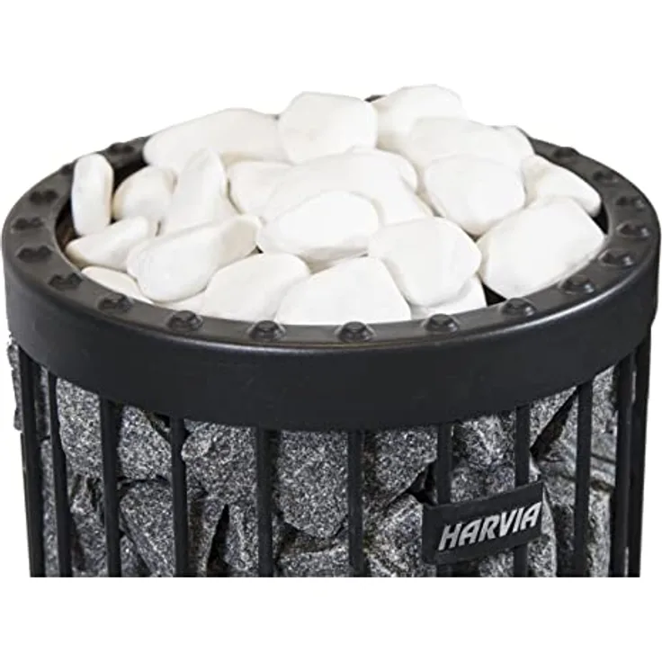 Harvia dekorative Saunasteine 10 kg Saunaofensteine 5 - 10 cm weiß rund