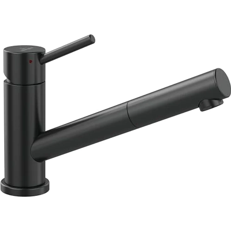 Villeroy & Boch Como Shower Niederdruck Küchenarmatur, Edelstahl Anthracite, ausziehbare Brause, glänzende Oberfläche, Schwenkbereich 120° – Bild 1
