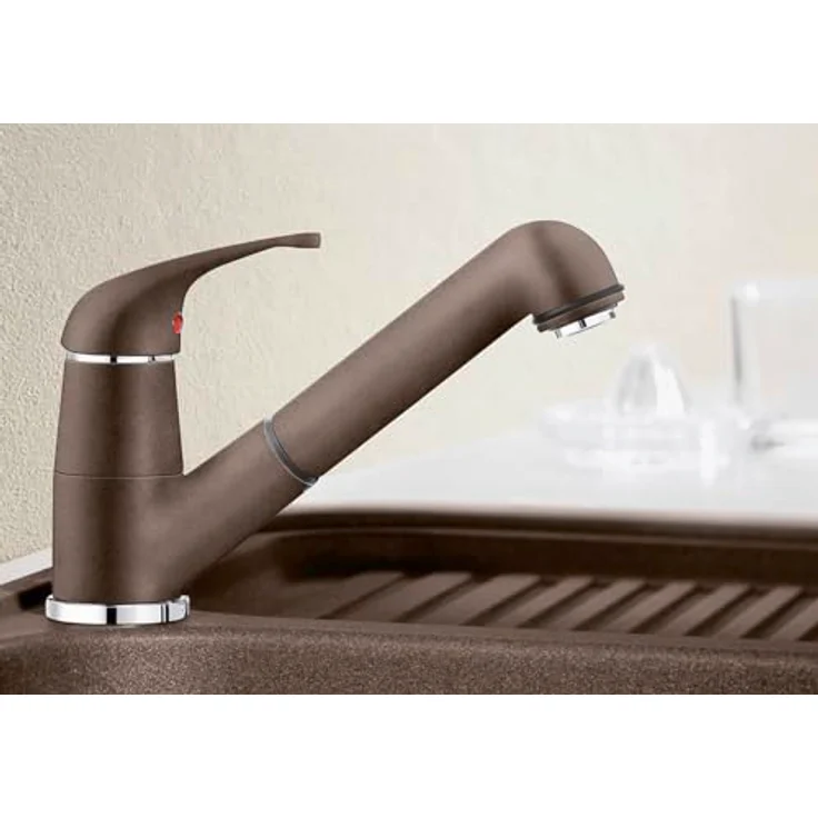 Blanco DARAS-S Küchenarmatur, Hochdruck Wasserhahn mit Schlauchbrause, softweiß, zeitlos-klassisch – Bild 3