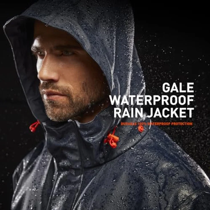 Helly Hansen Regenjacke GALE RAIN JACKET 70282, Arbeitsjacke mit verlängertem Rücken und YKK® Frontreißverschluss, blau – Bild 3