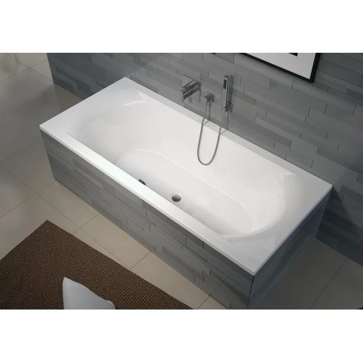Riho Lima, Badewanne für 2 Personen, rechteckig, eingebaut, weiß glänzend, B054001005
