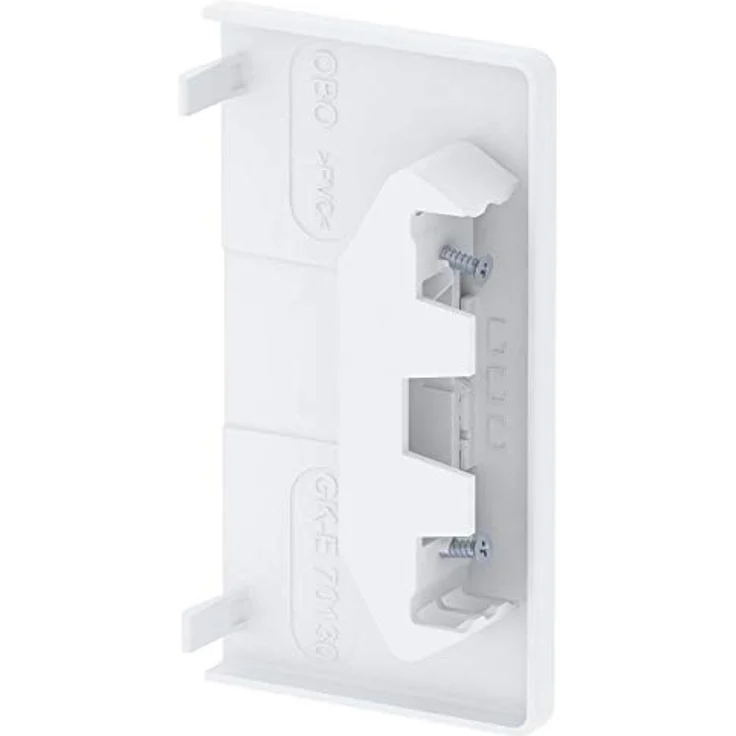 OBO obo-bettermann – Deckel GKH-E70130RW, 70 x 130 mm, reinweiß, PC/ABS, IP30, schlagfest IK08 – Bild 1