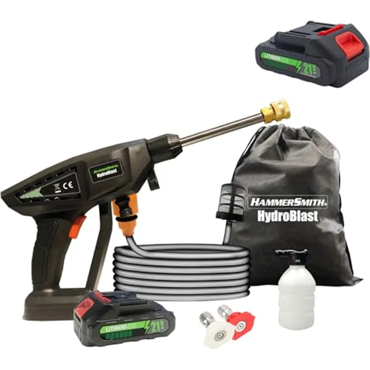 Hammersmith HydroBlast Hochdruckreiniger (Akkubetrieb, 21V Lithium-Ionen-Akku) - Preisvergleich – Bild 1