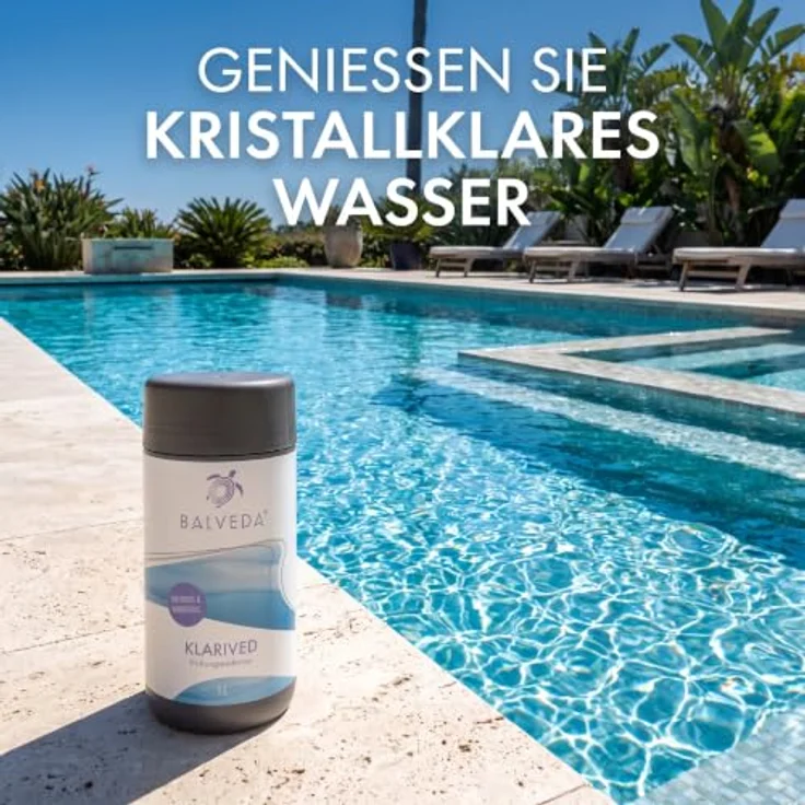 BALVEDA KLARIVED Trübungsentferner, pH-neutrales Mittel zur Langzeitbehandlung für kristallklares Wasser, 3x 1 L – Bild 9