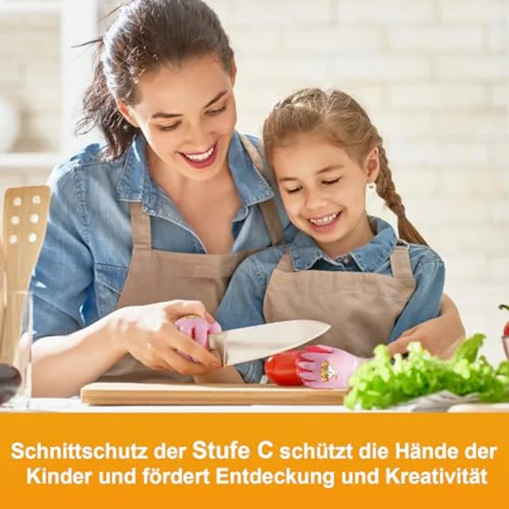 ASPRIA Schnittschutzhandschuhe für Kinder, EN 388 zertifiziert, Schnittfest, Atmungsaktiv, 2 Paar – Bild 4