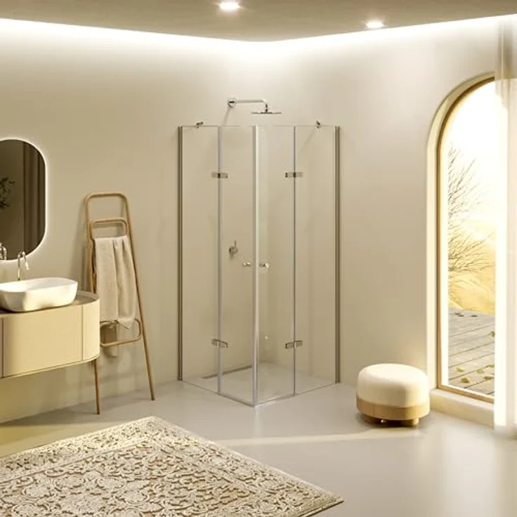 i-flair ALICE Duschkabine 70x85 cm, Eckdusche mit Eckeinstieg, 190 cm Höhe, 6 mm ESG Sicherheitsglas klar mit Nano-Beschichtung – DK19 – Bild 2