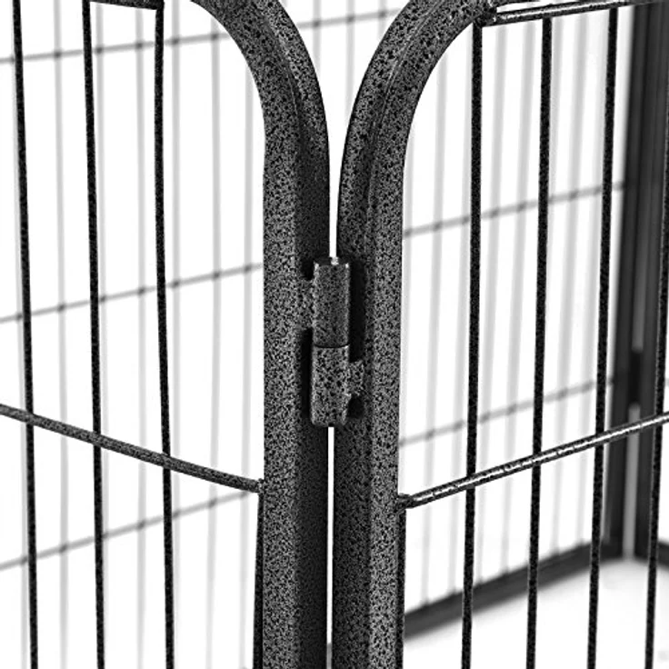 Feandrea Freigehege für Haustiere, transportabel, 122 x 80 x 70 cm, grau - Ideal für Hundeerziehung und sicheres Spielen – Bild 4