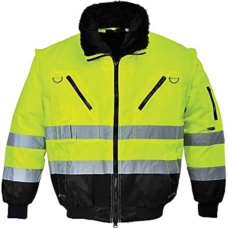 Portwest Hi-Vis Warnschutz 3-in-1 Pilotjacke Gelb/Schwarz, EN ISO 20471 Class 3, XXL – Bild 1