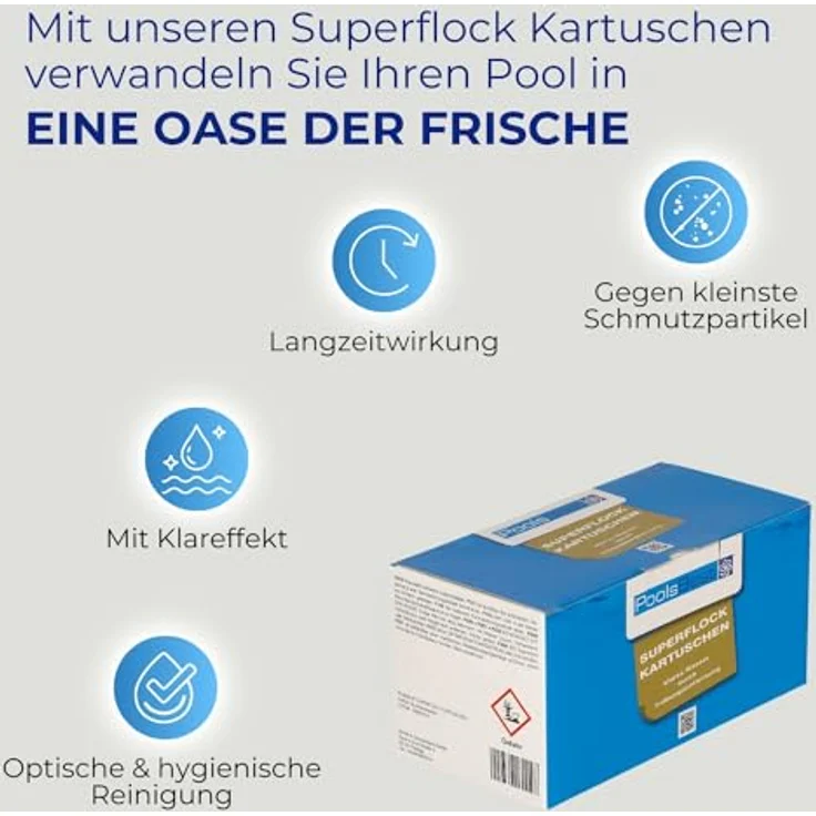 8x125g - PoolsBest® Flockungs-Kartuschen Dauerflock – Bild 5