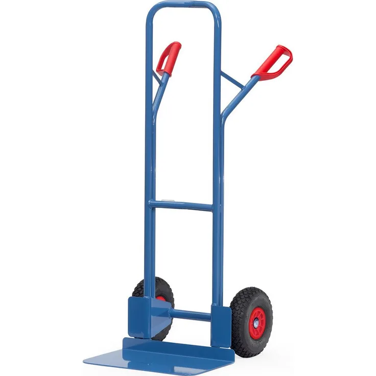 FETRA Sackkarre Stapelkarre B1326P, Stahlrohr mit pannensicherer PU-Bereifung, blau