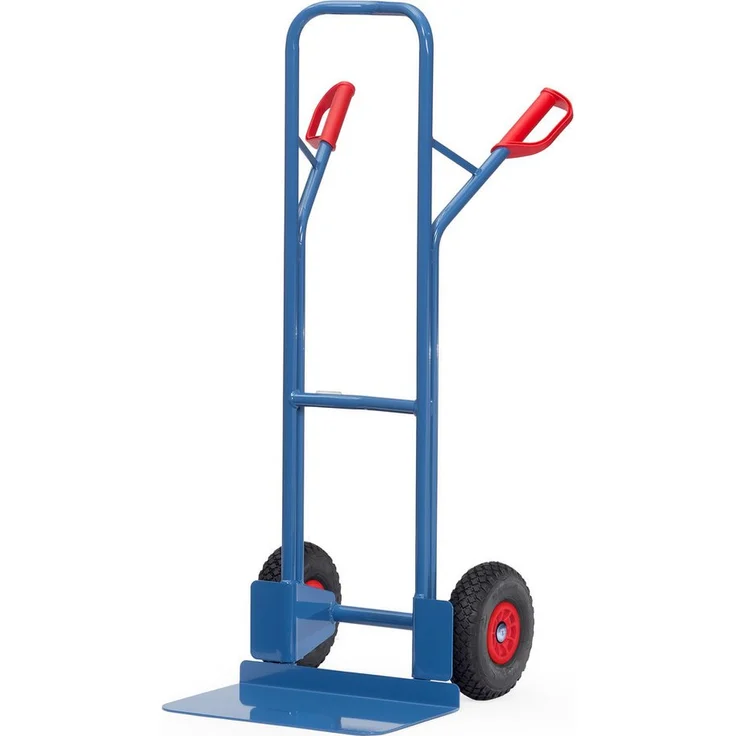 FETRA Sackkarre Stapelkarre B1326P, Stahlrohr mit pannensicherer PU-Bereifung, blau