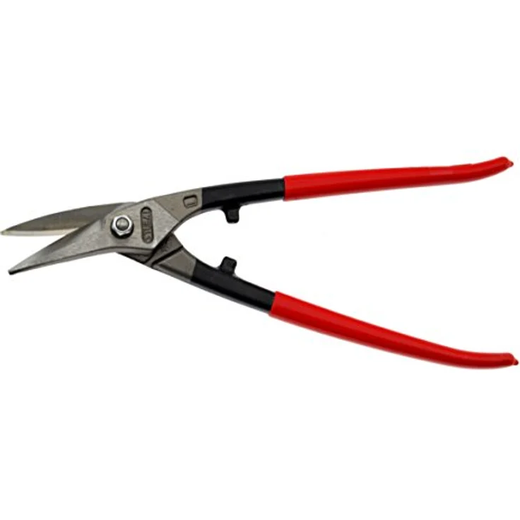 STUBAI Komb. Blechschere, links, PVC-isoliert 280 mm, speziell für Kurvenschnitte, hochlegierter Werkzeugstahl, polierter Kopf, 11 Zoll