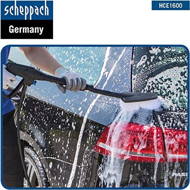 Scheppach Hochdruckreiniger HCE 1600, 1600 W Motor mit 135 Bar, inkl. 9-tlg. Zubehörset für vielseitige Anwendungen – Bild 9