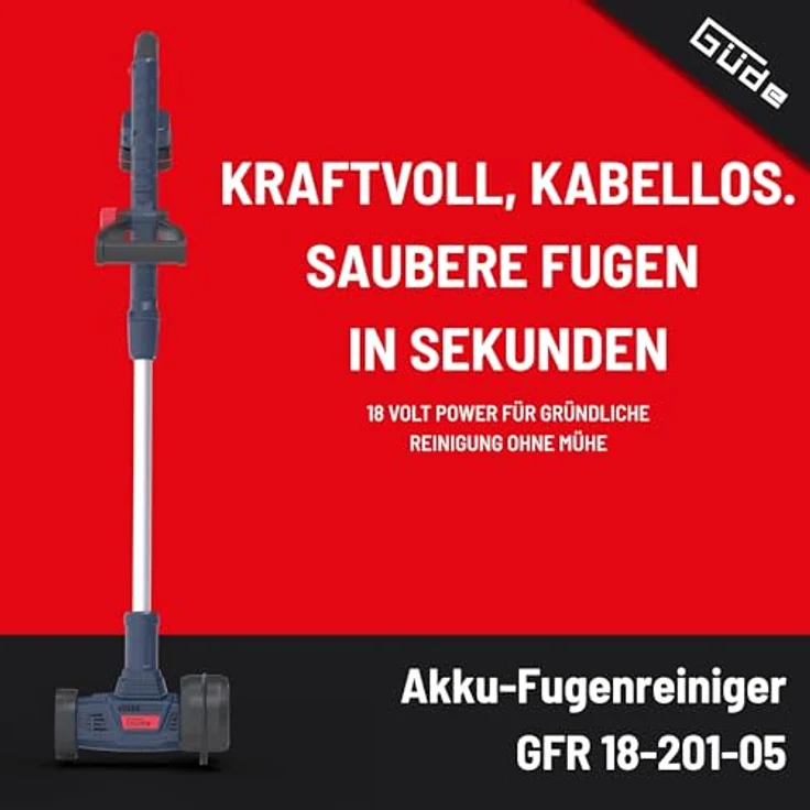 GUEDEAKTIVBANK Akku-Fugenreiniger GFR 18-201-05, kabelloser Fugenreiniger für präzise Gartenpflege – Bild 2