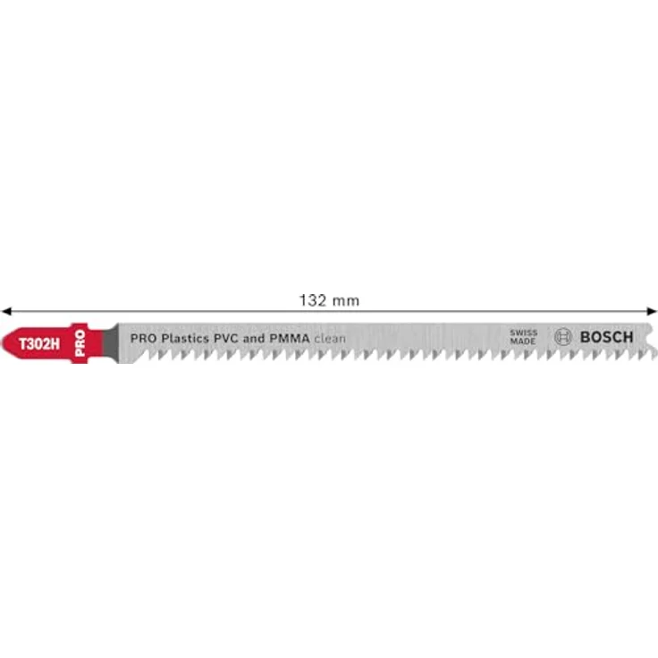 BOSCH PRO Plastics T302H, Säbelsägeblatt für PVC und PMMA, 132 mm, 5-tlg. Set für präzise und saubere Schnitte – Bild 3