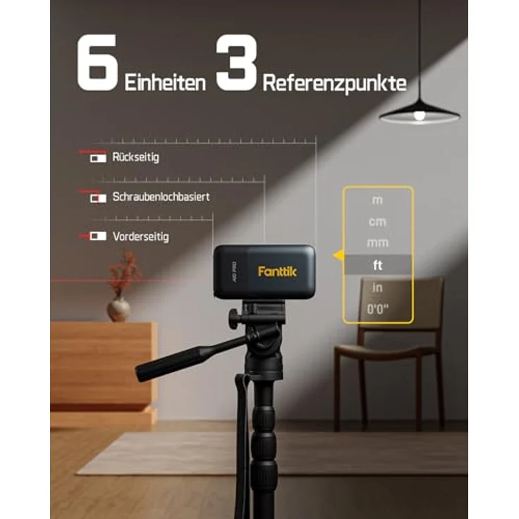 Fanttik A10 Pro, 2-in-1 Laser Entfernungsmesser und Maßband für präzise Distanzen, kompakt und handlich – Bild 5